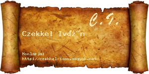 Czekkel Iván névjegykártya